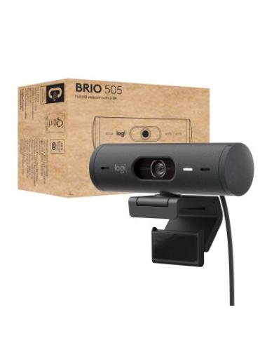Camara Logitech Brio 505 1080p Enfoque Automatico Usb-c Color Grafito 960-001459