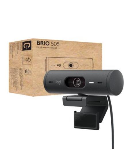 Camara Logitech Brio 505 1080p Enfoque Automatico Usb-c Color Grafito 960-001459