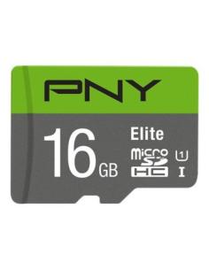 Memoria Sd Micro 16gb Pny Elite Microsdhc Uhs-i Clase 10 100mb/s + Adaptador Sd P-sdu16gu185gw-ge