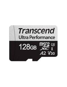 Memoria Sd Micro 128gb Clase 10 Transcend + Adaptador Uhs-i U3 Hasta 160/90 Mb/s
