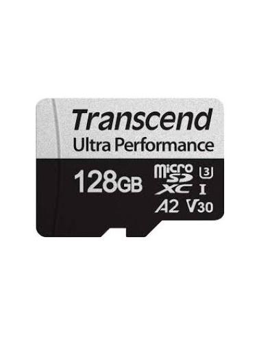 Memoria Sd Micro 128gb Clase 10 Transcend + Adaptador Uhs-i U3 Hasta 160/90 Mb/s
