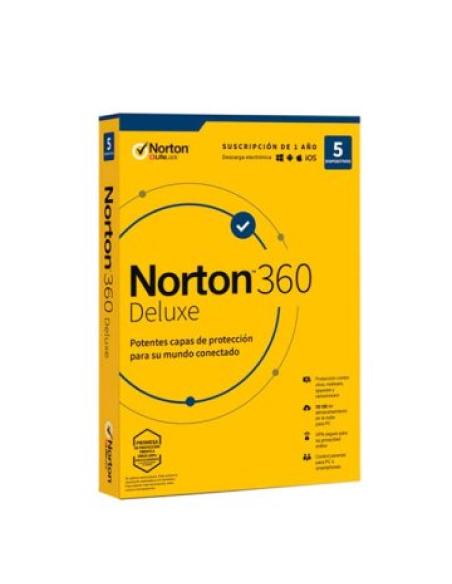 Norton 360 Deluxe 50gb Es 1 User 5 Device 12mo Oem Enr