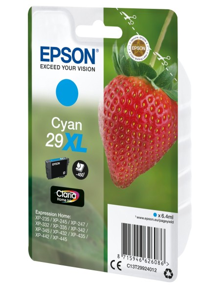 Cartucho tinta epson 29xl c13t29924012 cian xp235 - xp332 - xp3357xp4327xp435 -  fresa