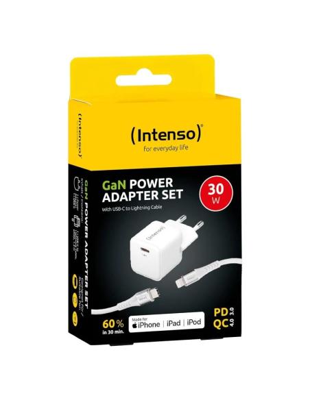 Intenso | Cargador pared GaN W30C USB-C|blanco