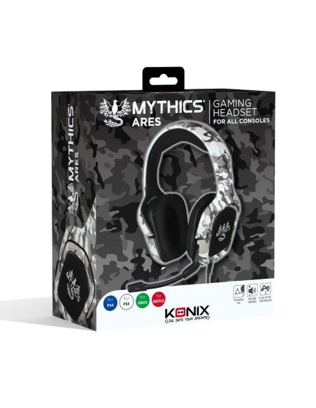 Headset Konix Ps4 Ares Camo 40mm Neodimio Micro Flexible Compatible Con Pc   Smartphone   Tablet Kx-mt-ares-univ