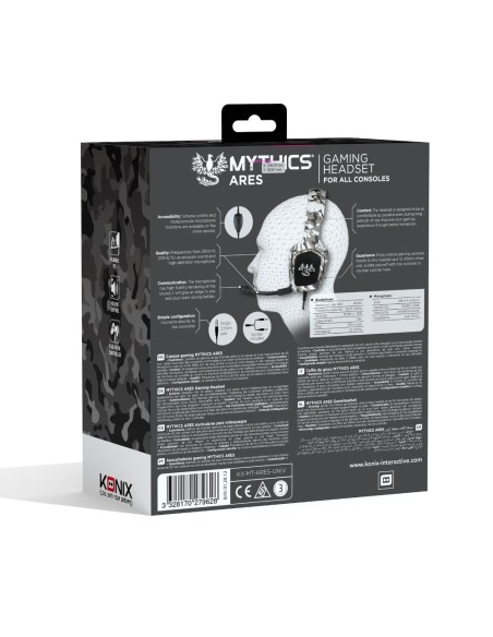 Headset Konix Ps4 Ares Camo 40mm Neodimio Micro Flexible Compatible Con Pc   Smartphone   Tablet Kx-mt-ares-univ