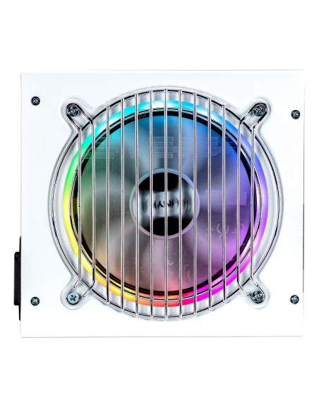 Fuente De Alimentación Unyka Atilius Rgb Atx 750w White Cableado Modular Pfc Activo Eficiencia Energetica 90% Ventilador Rgb