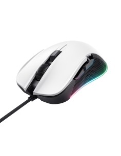 Mouse Trust Gaming Rgb Gxt 922w Ybar Rgb 7200dpi 6 Botones Color Blanco 24485