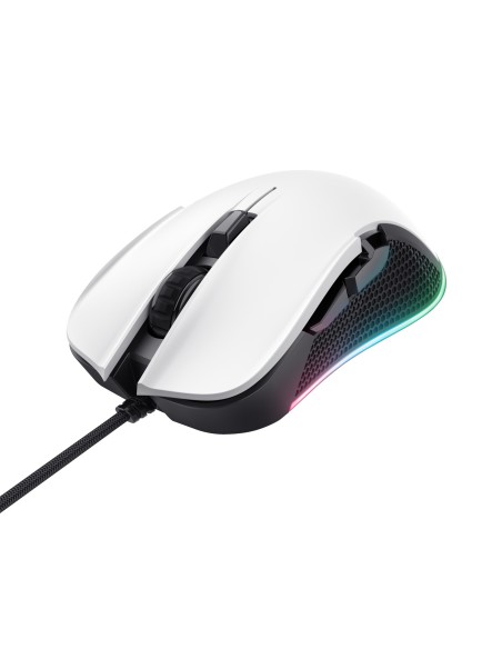 Mouse Trust Gaming Rgb Gxt 922w Ybar Rgb 7200dpi 6 Botones Color Blanco 24485