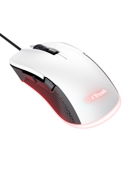 Mouse Trust Gaming Rgb Gxt 922w Ybar Rgb 7200dpi 6 Botones Color Blanco 24485