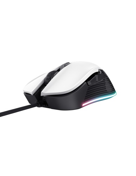 Mouse Trust Gaming Rgb Gxt 922w Ybar Rgb 7200dpi 6 Botones Color Blanco 24485