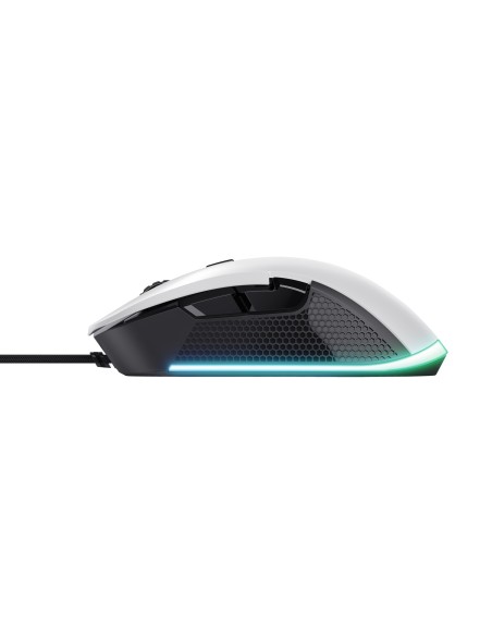 Mouse Trust Gaming Rgb Gxt 922w Ybar Rgb 7200dpi 6 Botones Color Blanco 24485