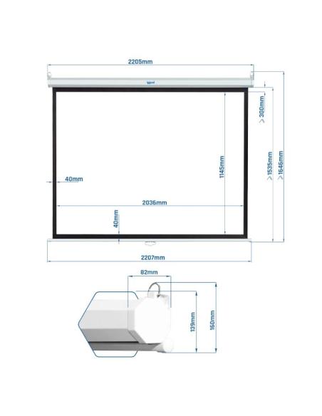 iggual Pantalla manual 16:9 92" 203x114 cm