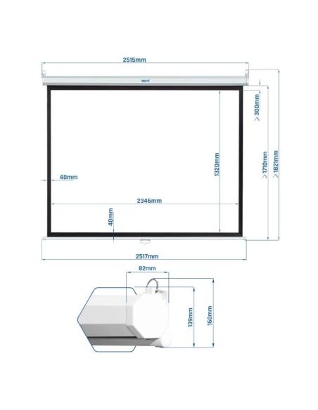 iggual Pantalla manual 16:9 106" 234x131 cm