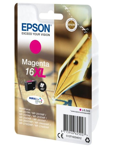 Cartucho tinta epson t163340 magenta xl wf - 2010 - 2510 - 2520 - 2530 - 2540 -  pluma