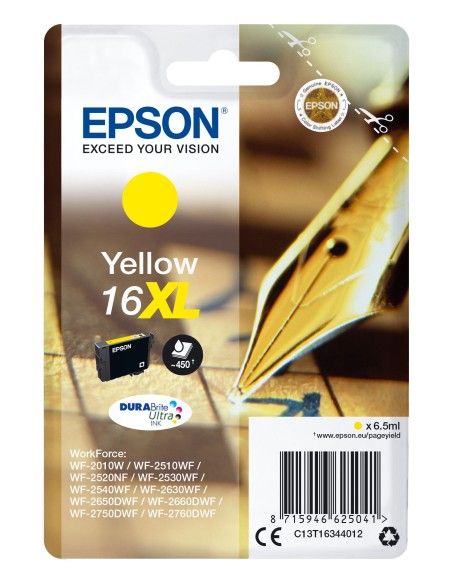 Cartucho tinta epson t163440 amarillo xl wf - 2010 - 2510 - 2520 - 2530 - 2540 -  pluma