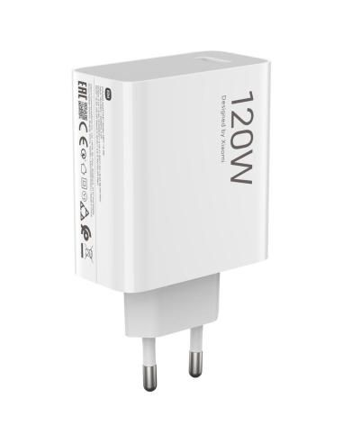 Cargador xiaomi hypercharge combo tipo a 120w con cable usb c 1m - color blanco