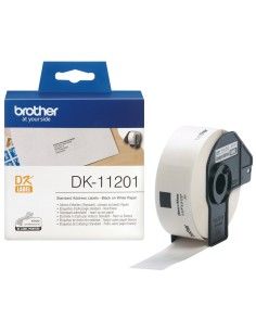 Etiquetas papel precortada brother dk11201 29 x 90 mm 400 - e ql - 500a ql - 500bw ql - 560 ql - 570 ql - 1050