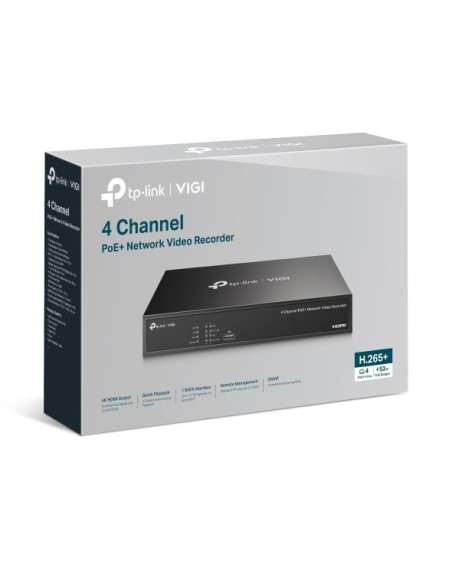 VIGI Grabador IP NVR1004H-4P-2TB Rack 01 HDD 04 C