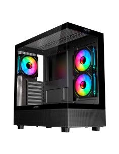 CAJA ATX DANUBE SAVA H400 PRIME -BLACK-TEMPERED GLASS- 3 X FAN 12CM ARGB  ABYSM