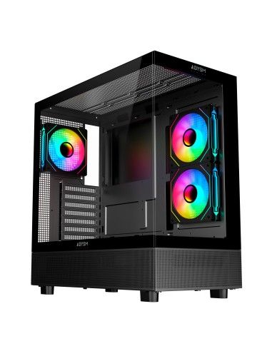 CAJA ATX DANUBE SAVA H400 PRIME -BLACK-TEMPERED GLASS- 3 X FAN 12CM ARGB  ABYSM