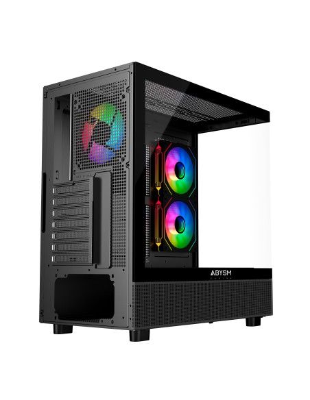 CAJA ATX DANUBE SAVA H400 PRIME -BLACK-TEMPERED GLASS- 3 X FAN 12CM ARGB  ABYSM