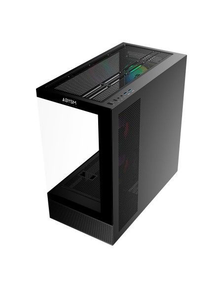 CAJA ATX DANUBE SAVA H400 PRIME -BLACK-TEMPERED GLASS- 3 X FAN 12CM ARGB  ABYSM