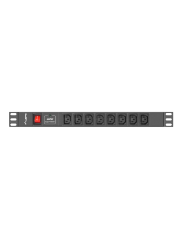 REGLETA LANBERG 1U 16A RACK 19 8X SOCKET IEC C13 NEGRO 2M