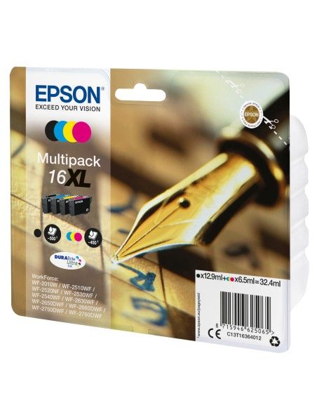 Multipack tinta epson t163640 xl wf - 2010 - 2510 - 2520 - 2530 - 2540 -  pluma