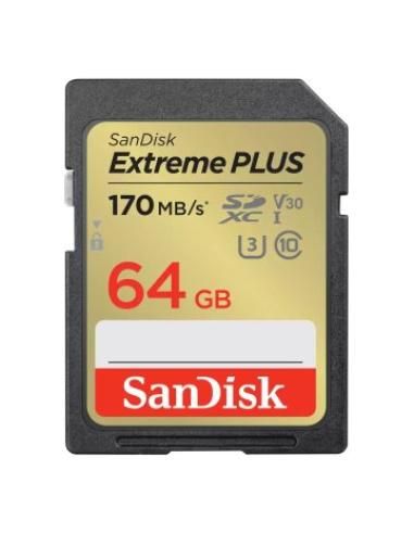 Memoria Sd 64gb Sandisk Sdsdxw2-064g-gncin Extreme Plus Sdxc Uhs-i C10 170mb/s