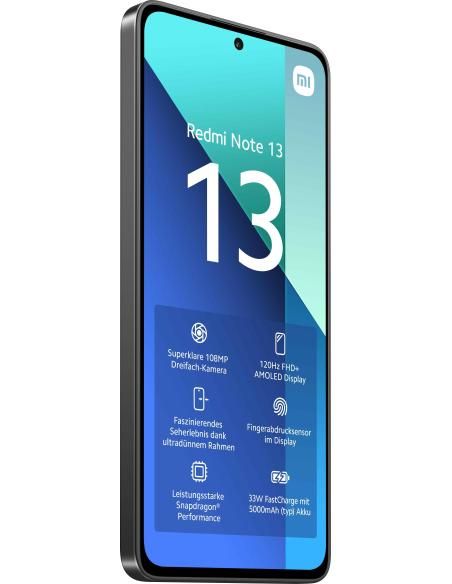 TELEFONO XIAOMI REDMI NOTE 13 P6.67 6GB 128GB 4G BLACK MZB0FYFEU