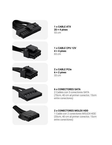 Fuente de alimentacion coolbox powerline iii gaming atx 750w