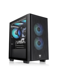 CAJA THERMALTAKE VERSA H16 TG ARGB M-ATX 3XVENTX120 MM SN FUENTE NEGRO