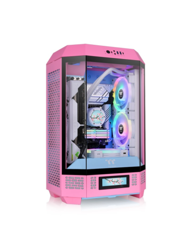 CAJA THERMALTAKE THE TOWER T300 M-ATX BUBBLE PINK ATX 2XUSB 3.0 SIN FUENTE ROSA