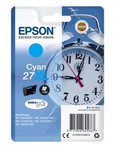 Cartucho tinta epson t271240 27xl cian wf - 3620 - 3460dtwf - dwf -  despertador