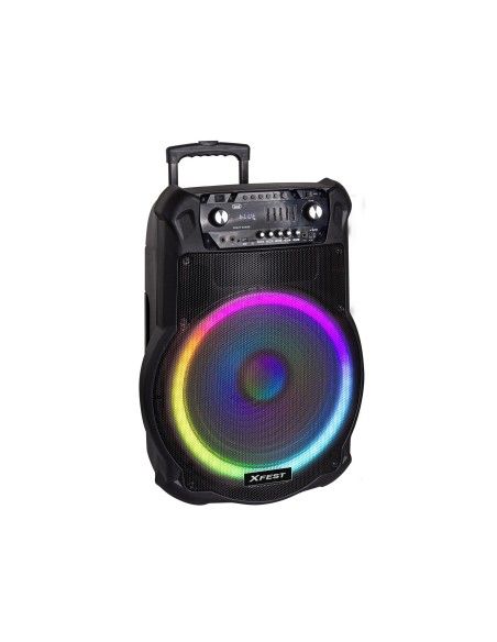 ALTAVOZ KARAOKE TREVI XF 1600 KB 200W AMPLIF+AW+TROLLEY+MIC WIRELESS INCLUIDO