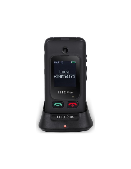 TELEFONO TREVI FLEX PLUS 55 FLIP SENIOR PHONE DUAL SCREEN BLACK