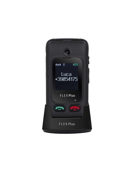 TELEFONO TREVI FLEX PLUS 55 FLIP SENIOR PHONE DUAL SCREEN BLACK