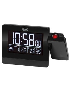 RELOJ DESPERTADOR TREVI EC 884 PJ CON PROJECTION DIGITAL ALARM CLOCK BLACK