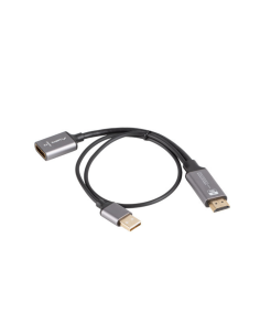 ADAPTADOR LANBERG 4K HDMI MACHO/DISPLAYPORT HEMBRA 20CM