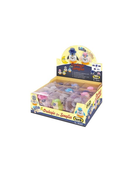 RELOJ DESPERTADOR TREVI SL 3045 LILLO&LALLA QUARZ MIX COLOR NIÑOS SET 12 UDS