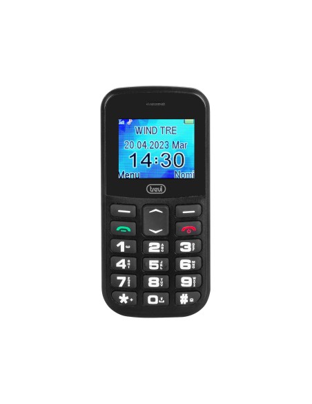 TELEFONO TREVI MAX 20 SENIOR PHONE BIG BUTTON FUNCION S.O.S. BLACK