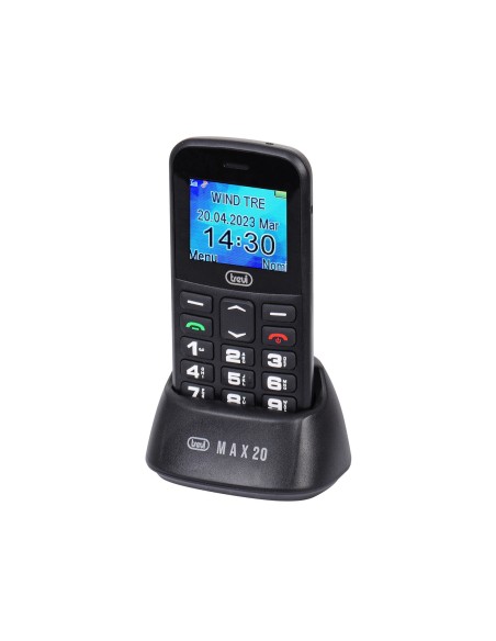 TELEFONO TREVI MAX 20 SENIOR PHONE BIG BUTTON FUNCION S.O.S. BLACK