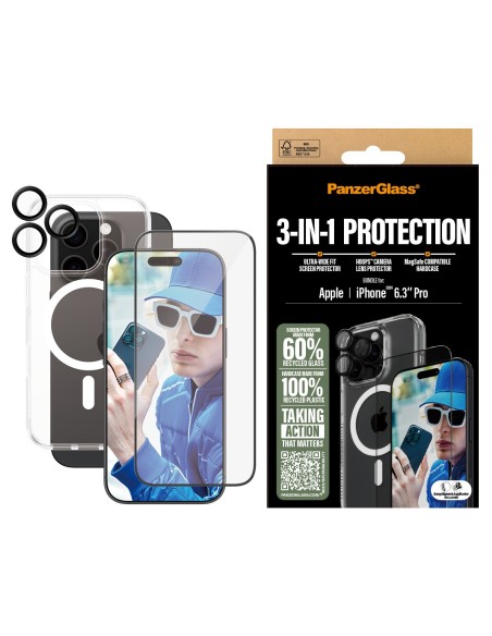 PanzerGlass 3-in-1 Bundle Protec. iPhone 16 Pro