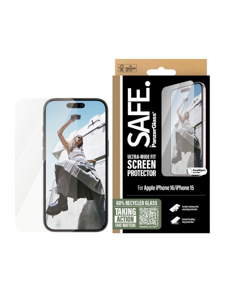 SAFE by PanzerGlass Screen Protector iPhone 16 -15