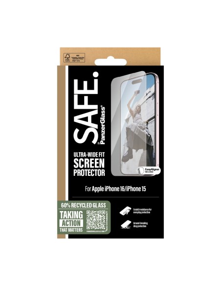 SAFE by PanzerGlass Screen Protector iPhone 16 -15