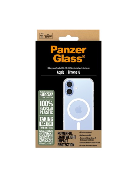 PanzerGlass Case con White MagSafe iPhone 16