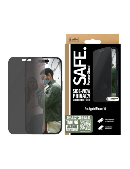 SAFE by PanzerGlass Privacy Protector iPhone 16-15