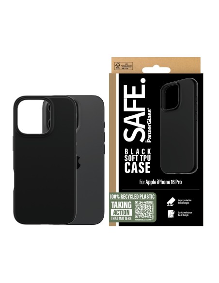 SAFE by PanzerGlass TPU Case Black iPhone 16 Pro