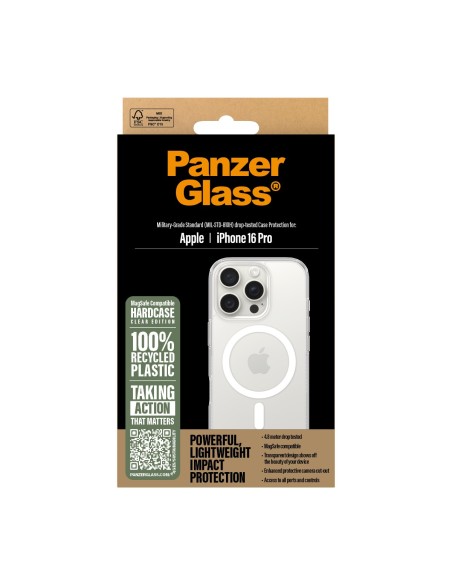 PanzerGlass Case con White MagSafe iPhone 16 Pro